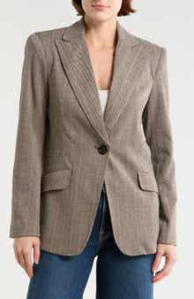 MAX STUDIO Houndstooth Knit Blazer