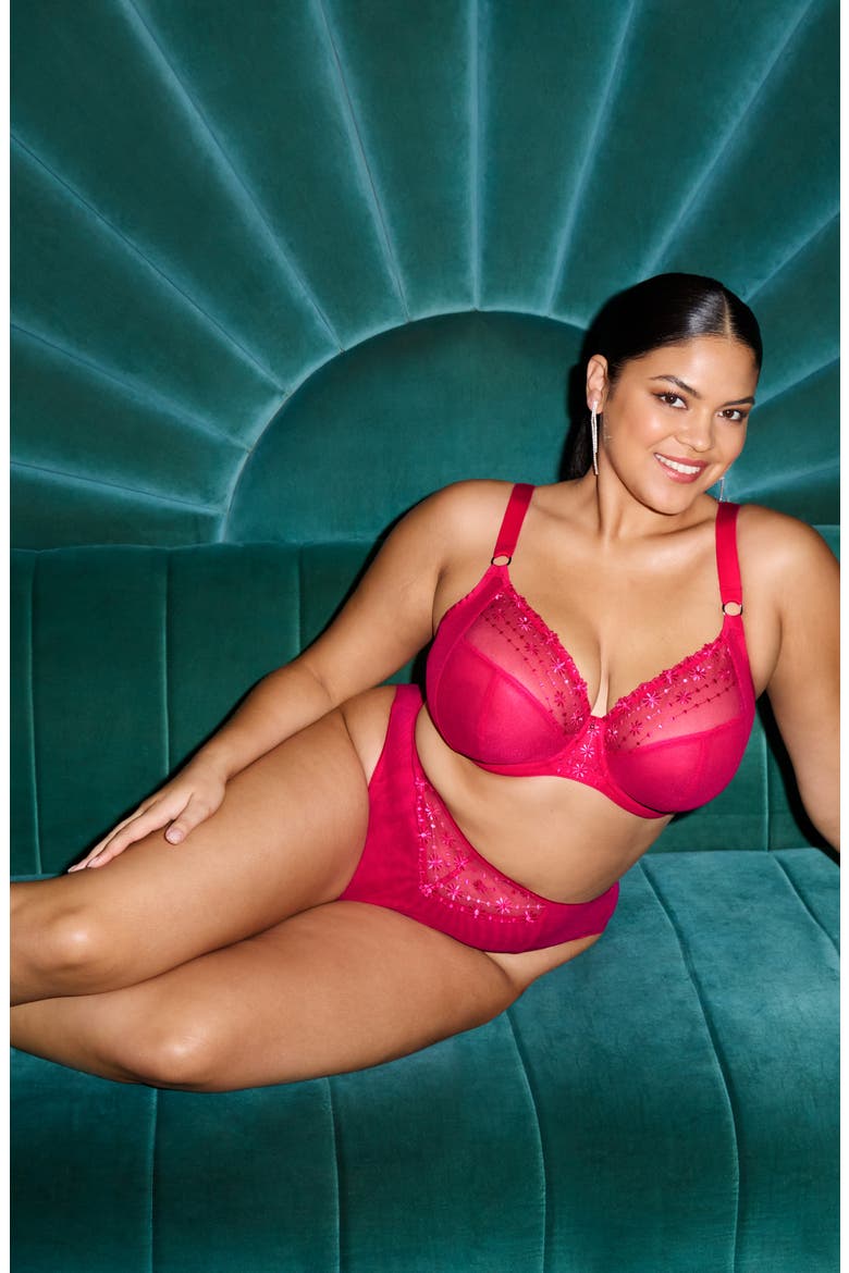 Matilda Brazilian Briefs, Alternate, color, HOT PINK