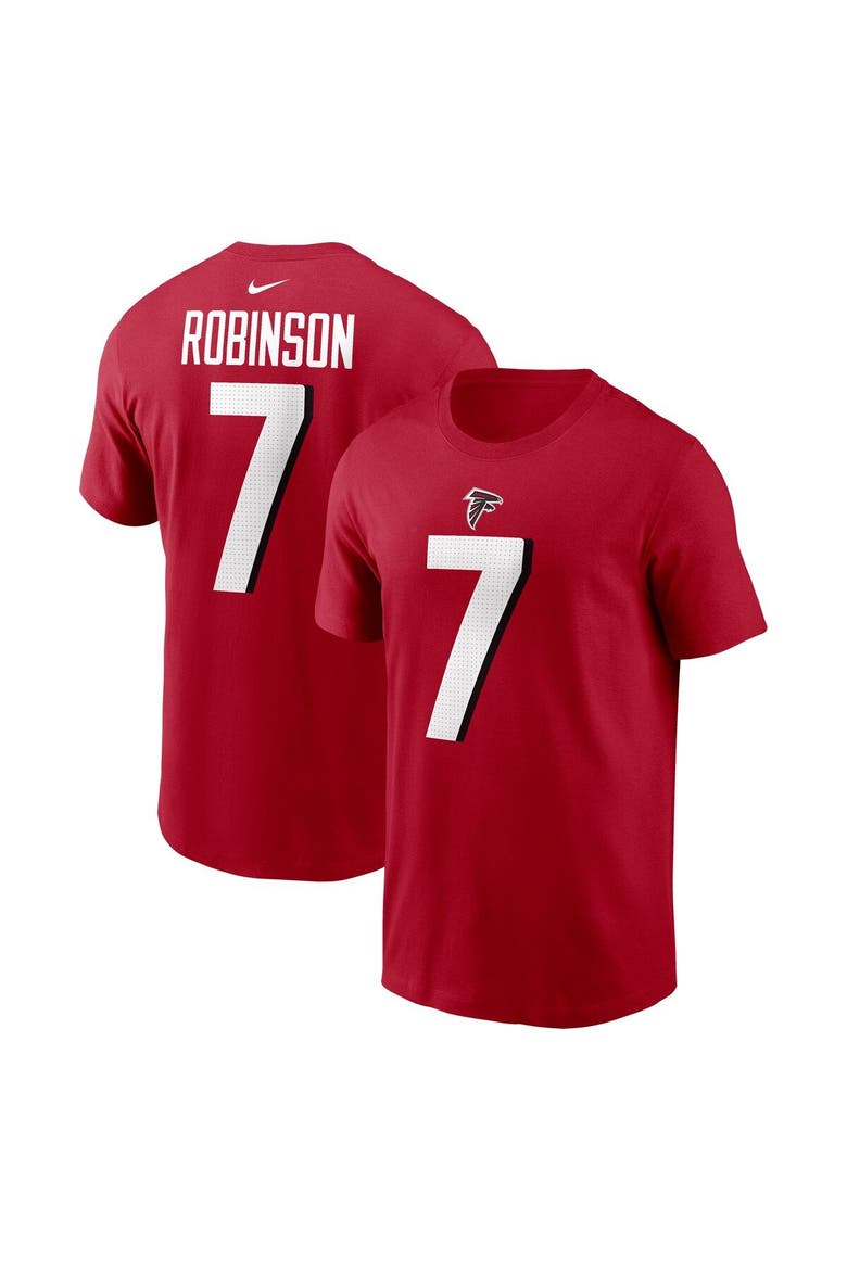 Men's Nike Bijan Robinson Red Atlanta Falcons Player Name & Number T-Shirt, Main, color, Red