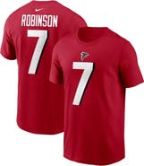 Nike Men's Nike Bijan Robinson Red Atlanta Falcons Player Name & Number T-Shirt