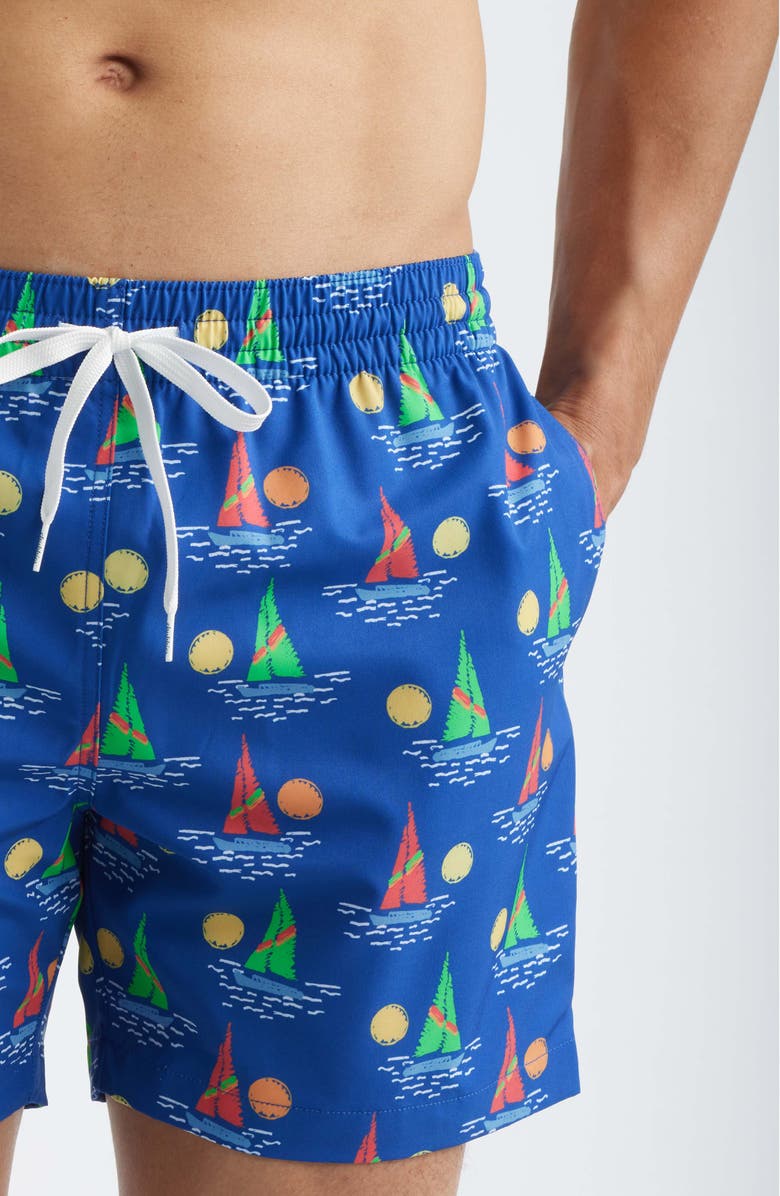 Chubbies Come Sail Away 5.5-Inch Swim Trunks, Alternate, color, Bright Blue