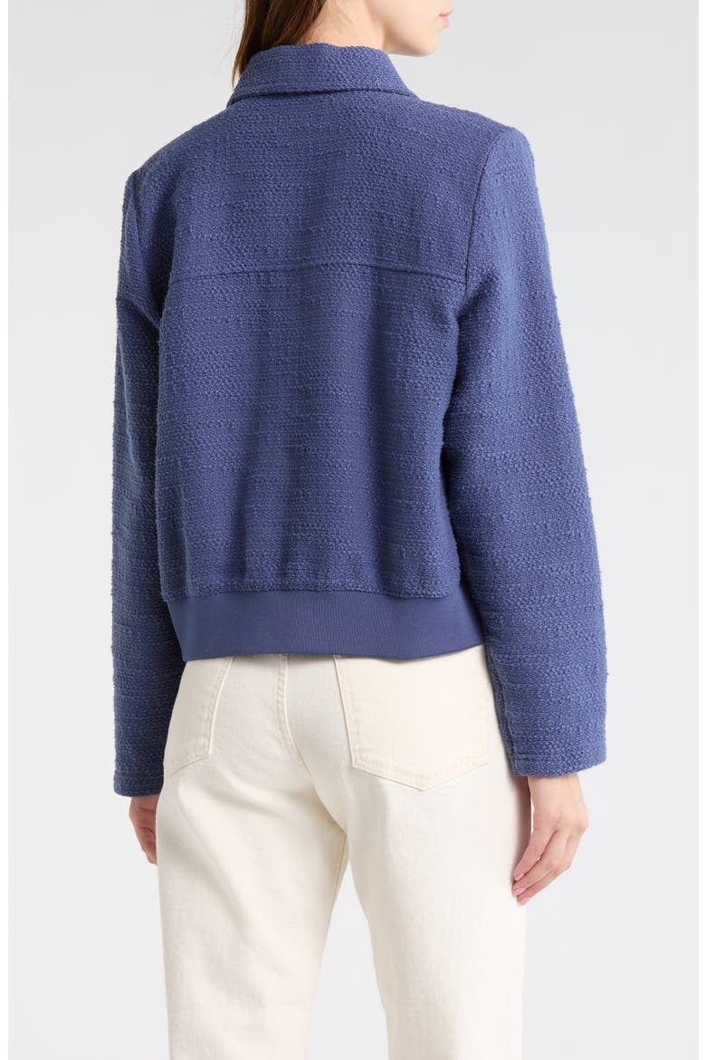 Textured Bomber Jacket, Alternate, color, BLUE INDIGO