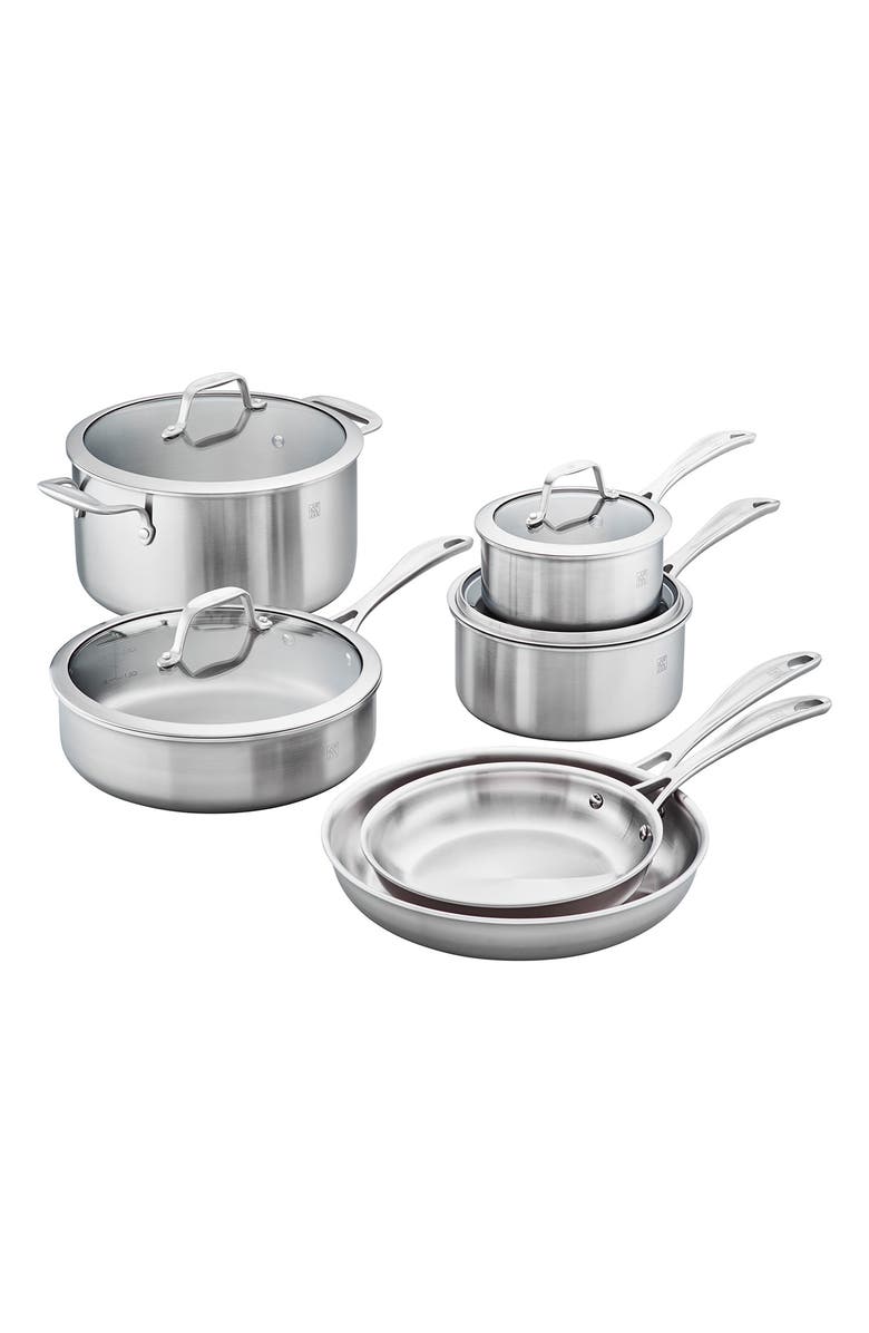 ZWILLING Spirit 10-Piece Cookware Set, Main, color, Stainless Steel