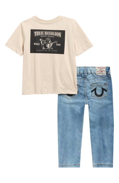 True Religion Horseshoe Graphic T-shirt & Jeans Set In Gray