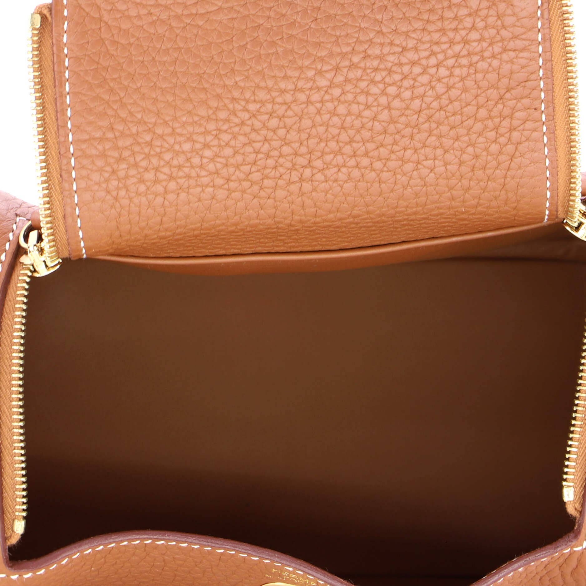 Pre-Owned Hermes Lindy Bag Clemence Mini, Alternate, color, Gold