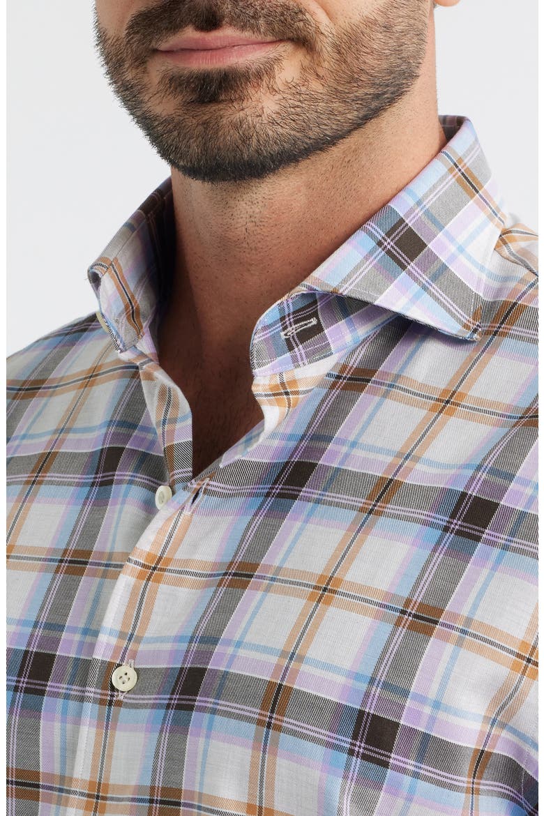 Riling Plaid Top Shelf Cotton Twill Button-Up Shirt, Alternate, color, LIGHT GRAY