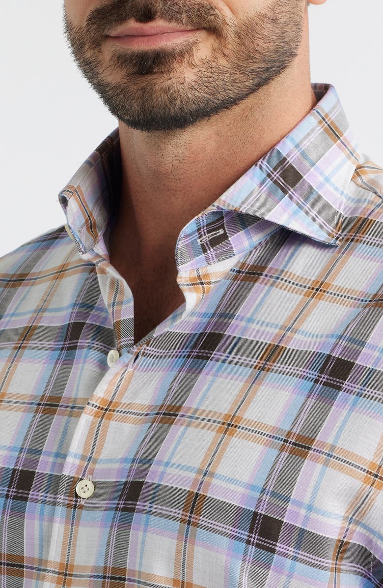 johnnie-O Riling Plaid Top Shelf Cotton Twill Button-Up Shirt, Alternate, color, Light Gray