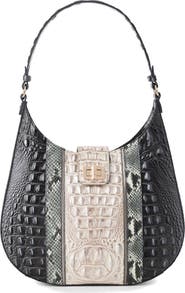 Brahmin Fallon Embossed Leather Shoulder Bag