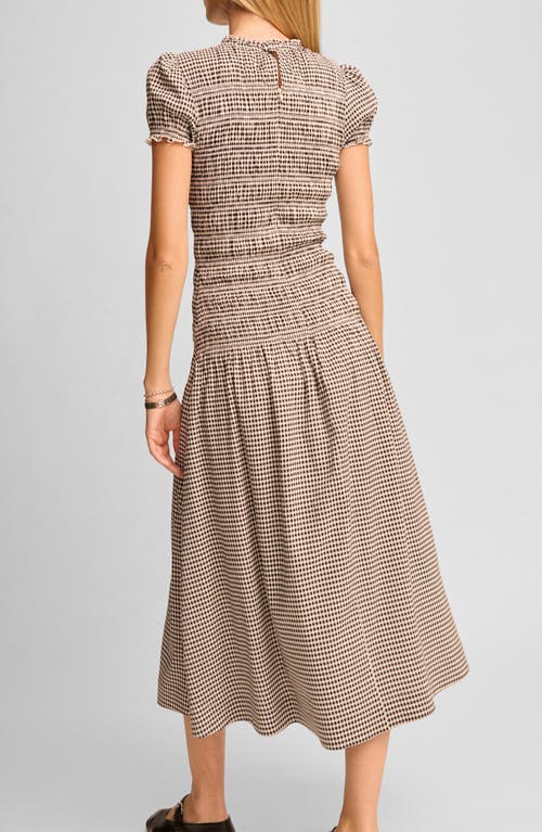 Reformation Kira Check Print Midi Dress