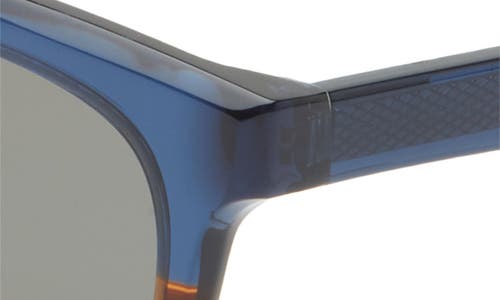 Eyebobs Humble Narrator 49mm Small Polarized Square Sunglasses In Navy Amber Crystal/grey