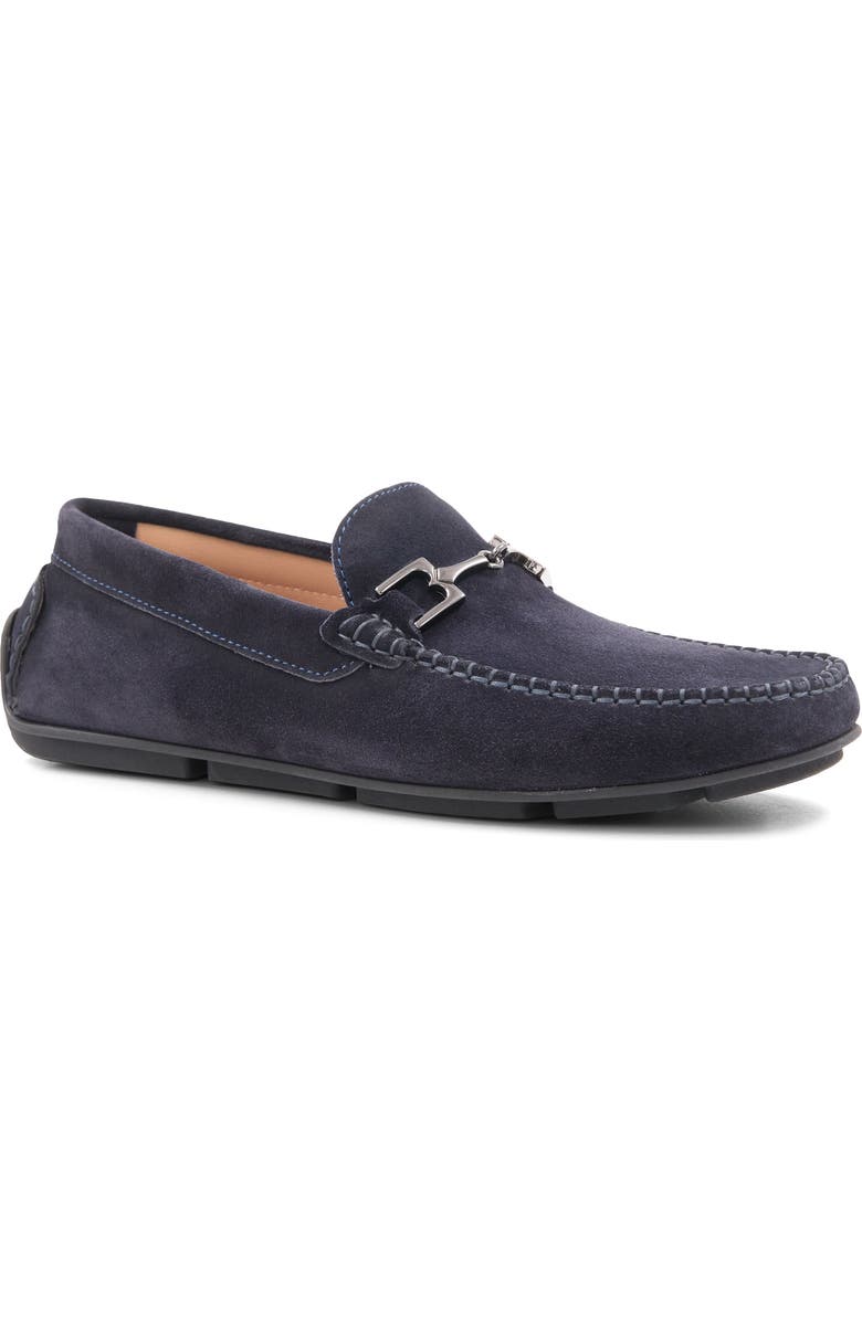 Bruno Magli Teramo Bit Driving Loafer, Main, color, Navy Suede