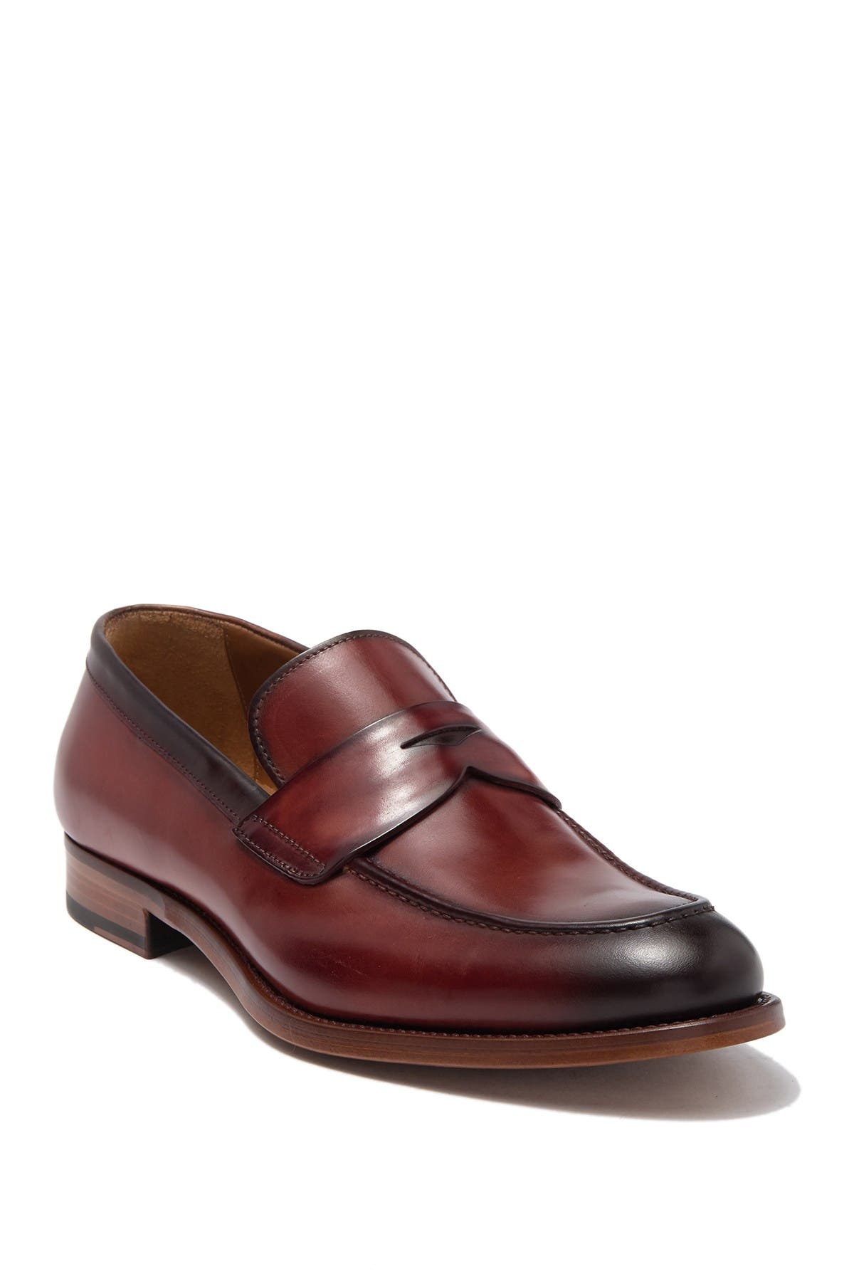 ANTONIO MAURIZI Leather Penny Loafer, Main, color, 