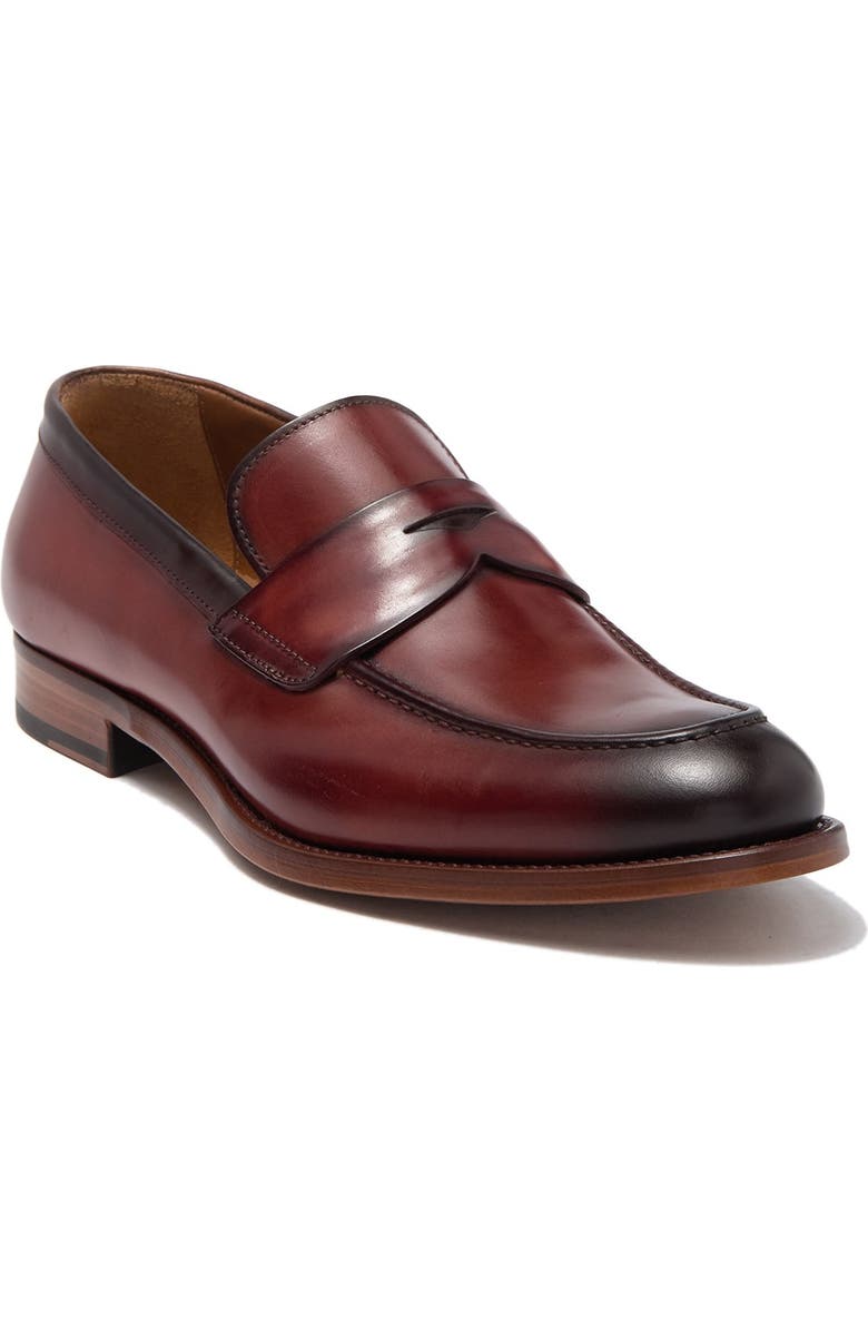 ANTONIO MAURIZI Leather Penny Loafer, Main, color,