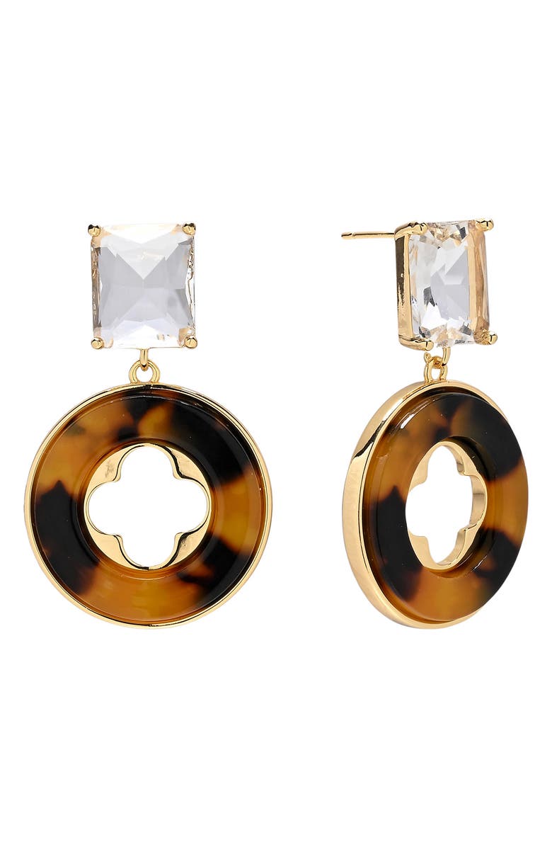 EYE CANDY LOS ANGELES Lorenza Statement Earrings, Main, color, Gold