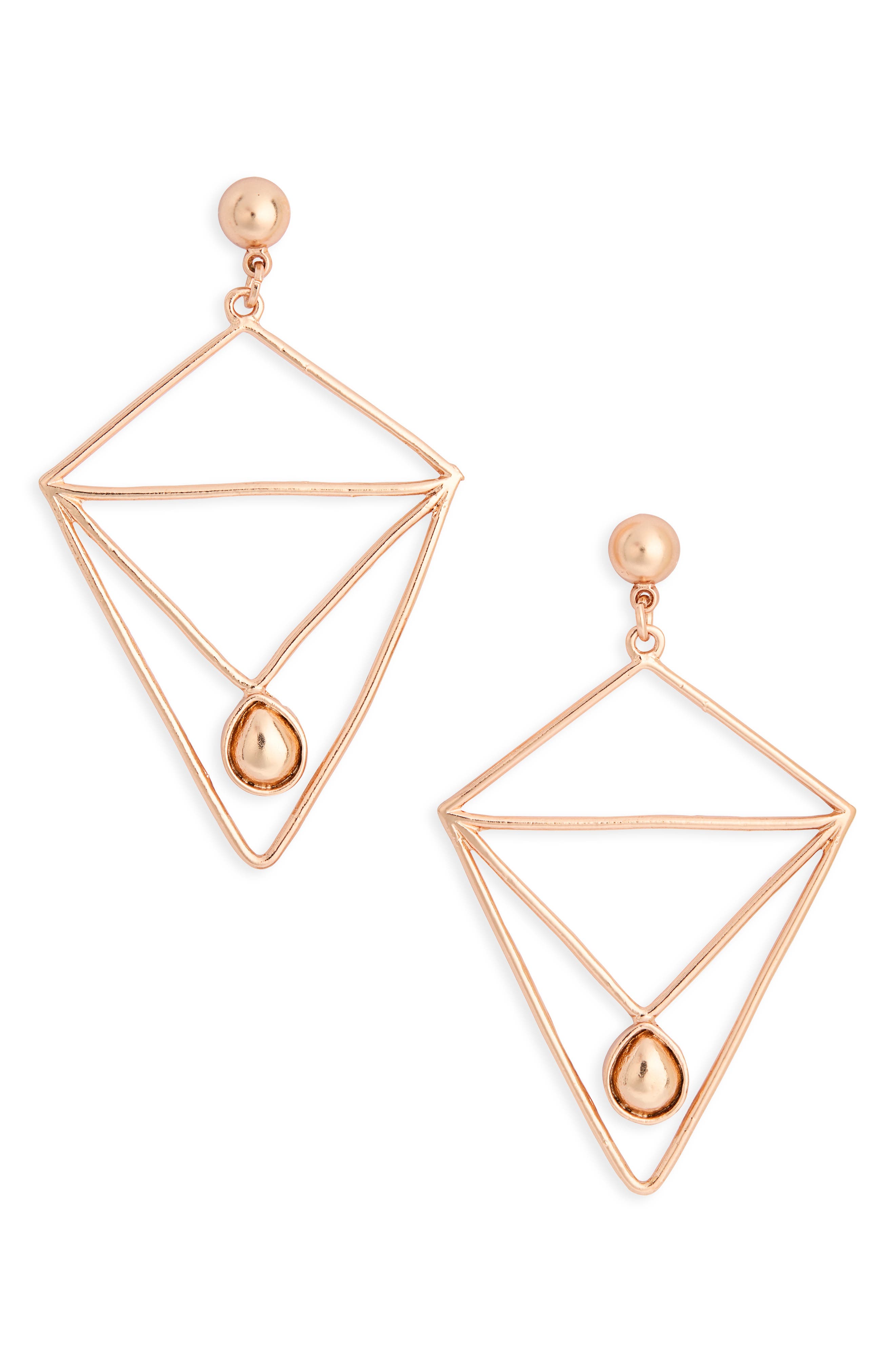 Karine Sultan Modern Geometric Drop Earrings