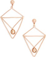 Karine Sultan Modern Geometric Drop Earrings