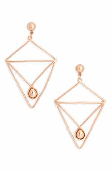 Karine Sultan Modern Geometric Drop Earrings