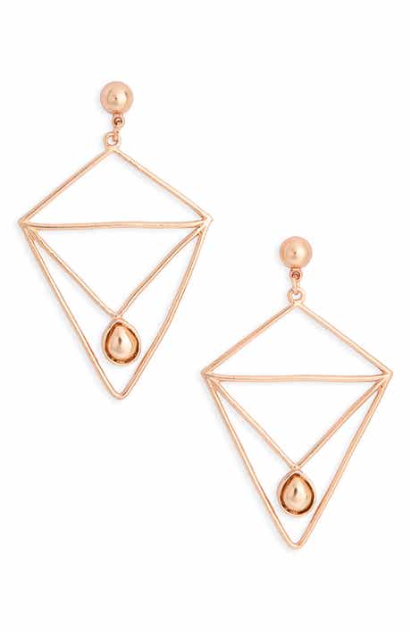 Karine Sultan Modern Geometric Drop Earrings