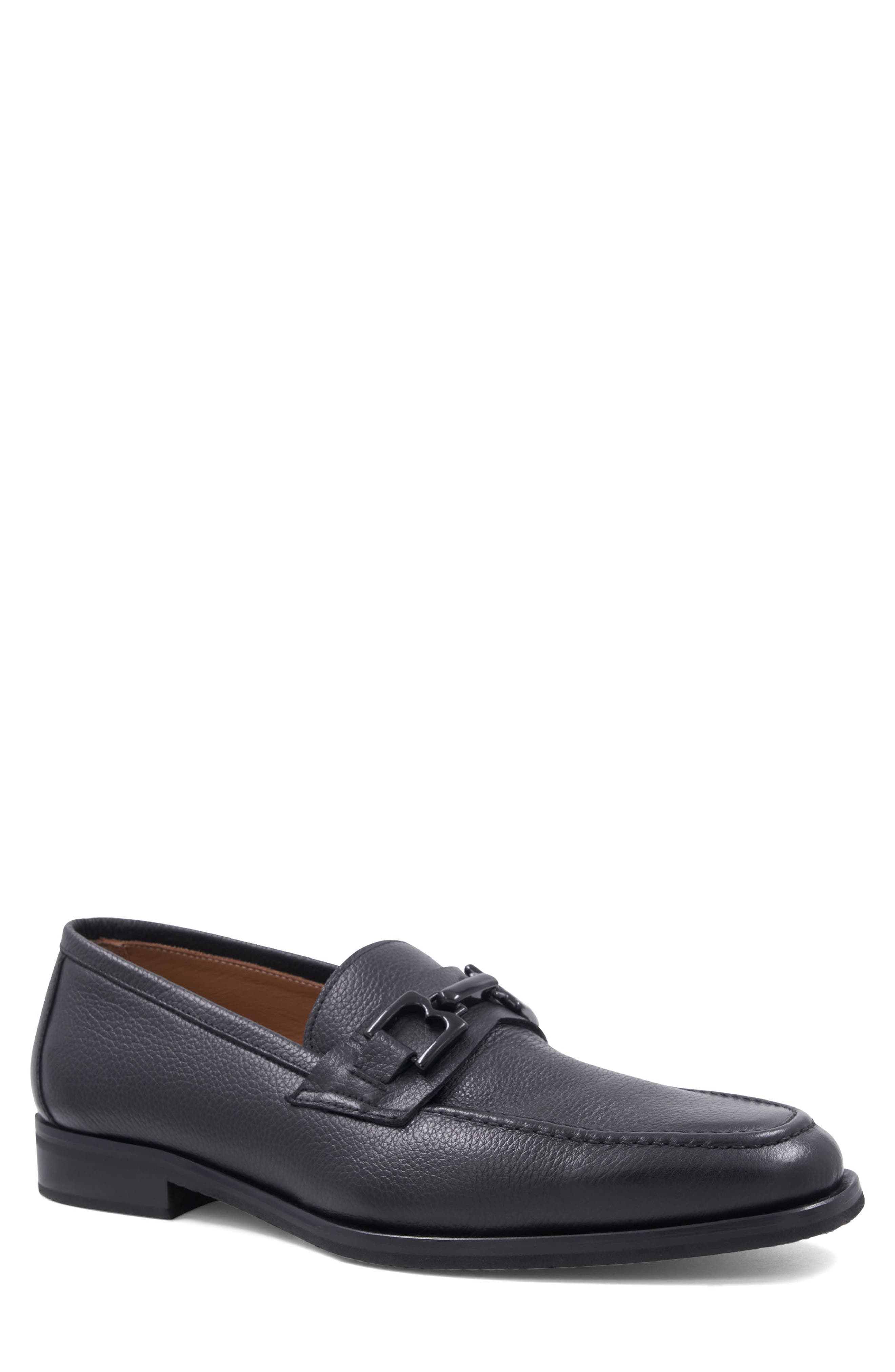 Bruno Magli Roberto Pebbled Bit Loafer