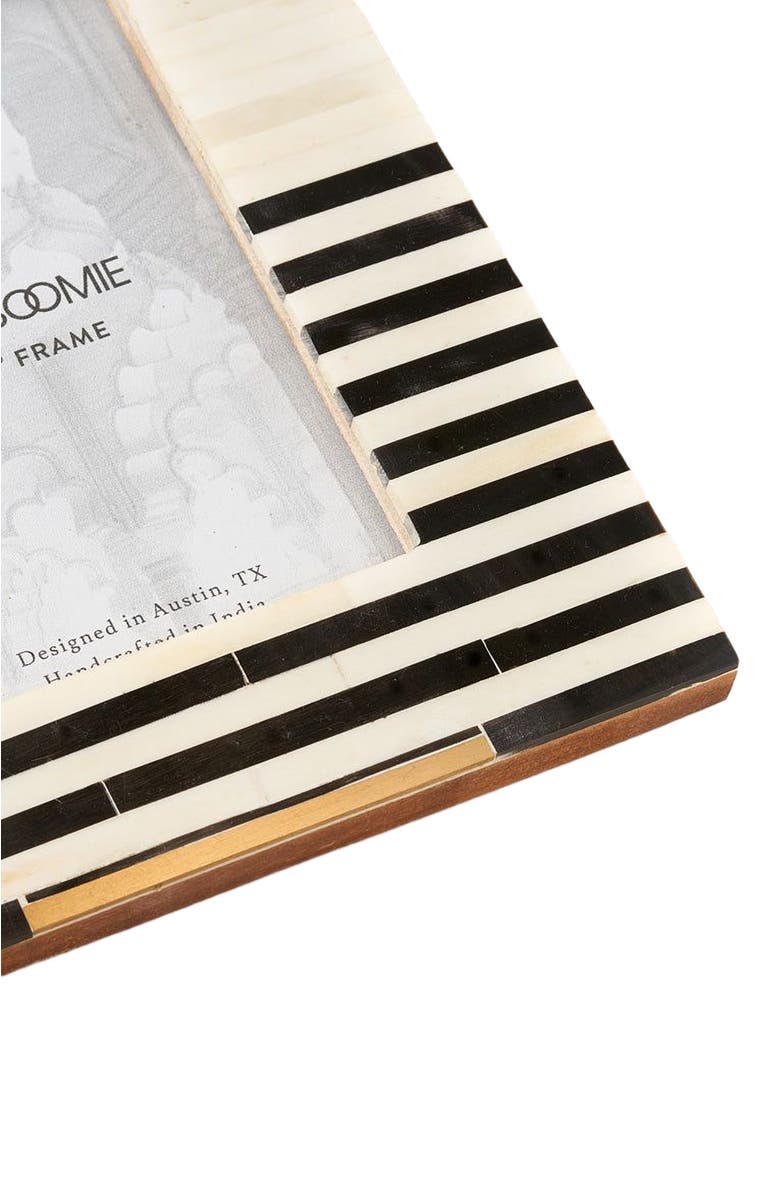Matr Boomie Mukhendu Stripe Black & White Picture Frame - Bone, Alternate, color, Black/White