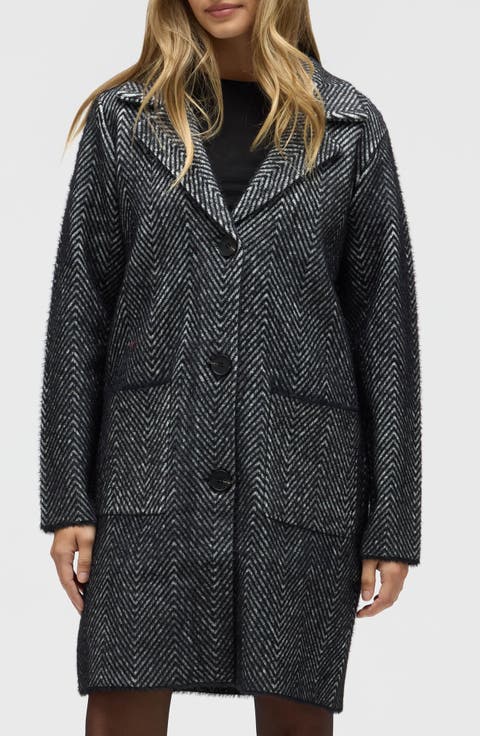 Chevron Print Eyelash Coat
