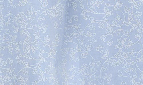 Eileen West Floral Sleeveless Cotton Lawn Ballet Nightgown In Blue/white