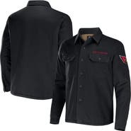 NFL X DARIUS RUCKER Men's NFL x Darius Rucker Collection by Fanatics Black Arizona Cardinals Canvas Button-Up Shirt Jacket