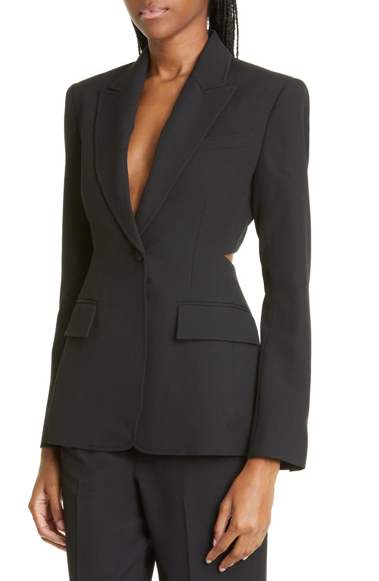 A.L.C. Carlyle Cutout Back Blazer, Alternate, color, 