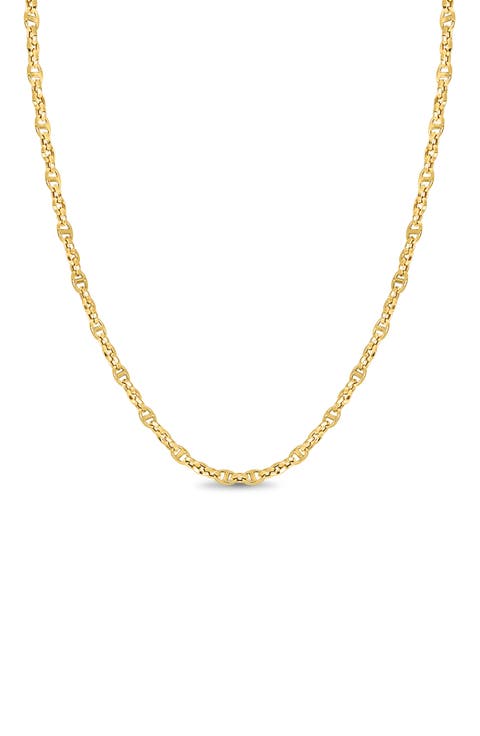 14K Gold Mariner Chain Necklace