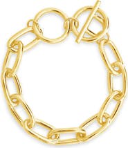 Sterling Forever 14K Gold Plated Linked Bracelet