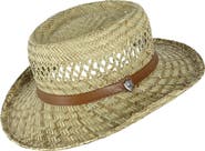 Ascentix Rush Straw Gambler Hat with Wide Brim