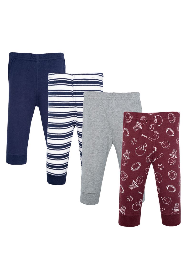 Pack of 4 Pants Bottoms Set, Main, color, Varsity Sports Stripe