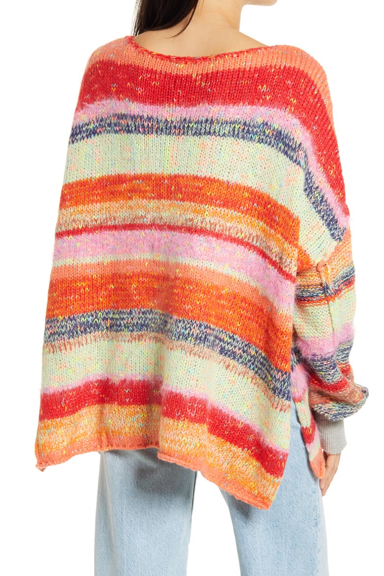 String Lights Oversize Sweater, Alternate, color, BE YOUR OWN RAINBOW