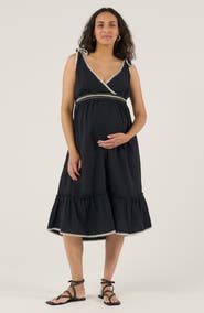 Cache Coeur Maternity and Nursing Behemian Midi Dress Gaia