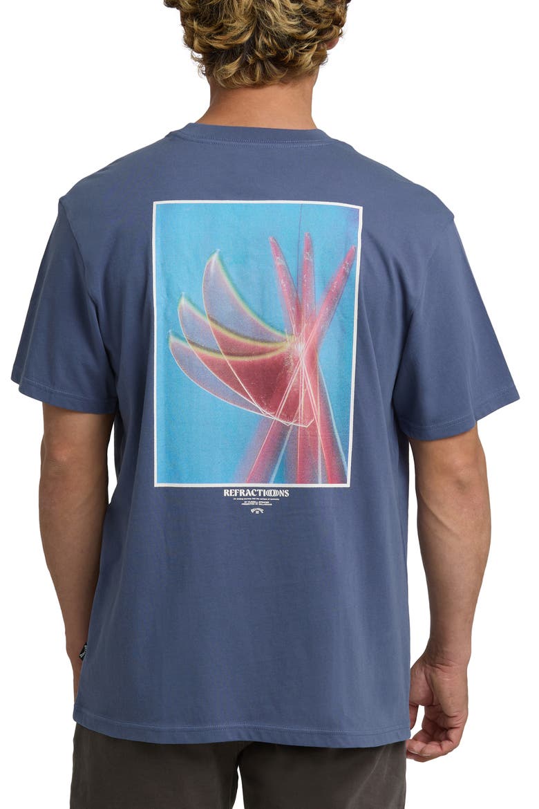 Flower Graphic T-Shirt, Alternate, color, VINTAGE INDIGO