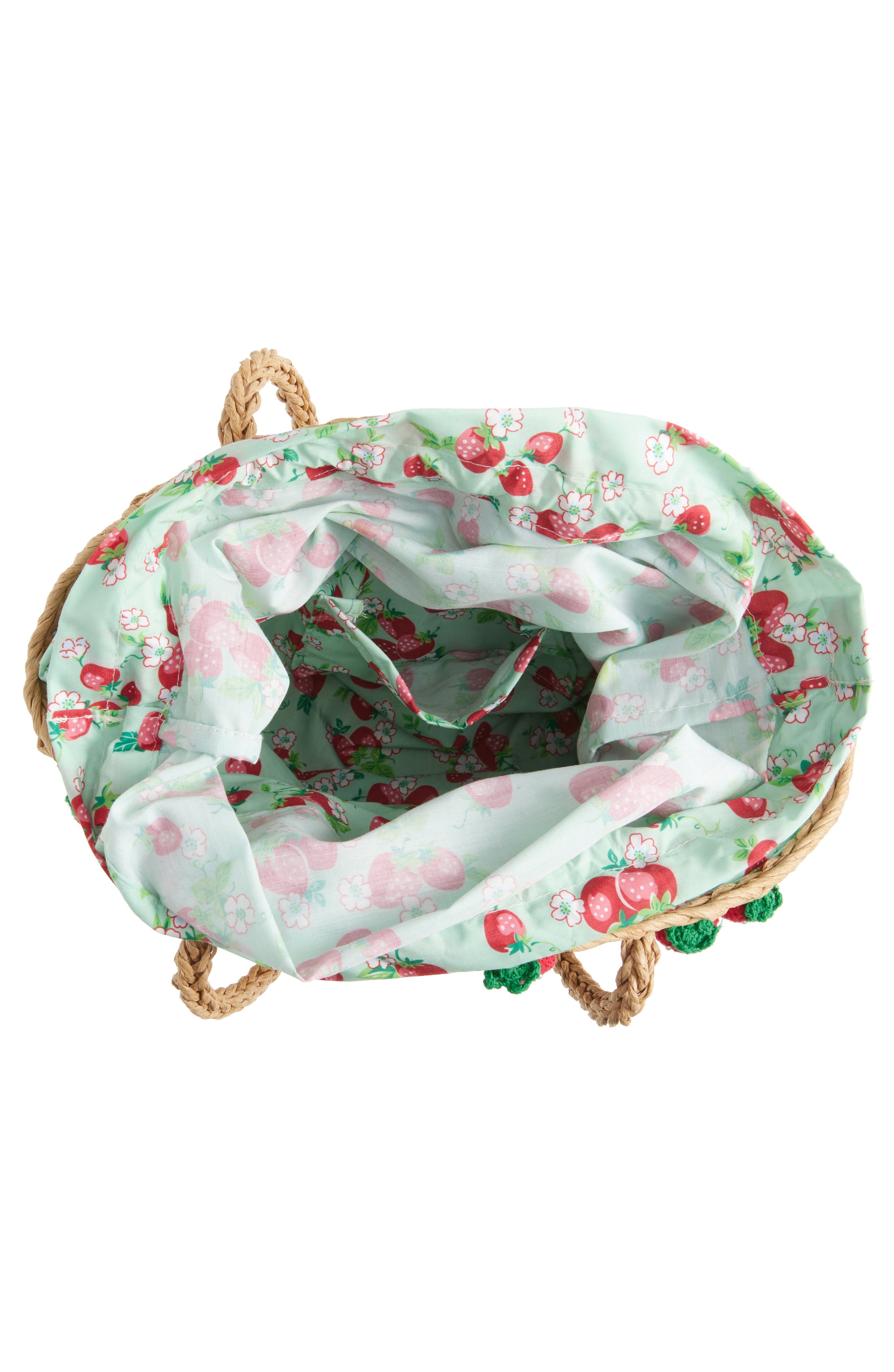 Ruby & Ry Kids' Strawberry Straw Handbag, Alternate, color, Natural Multi