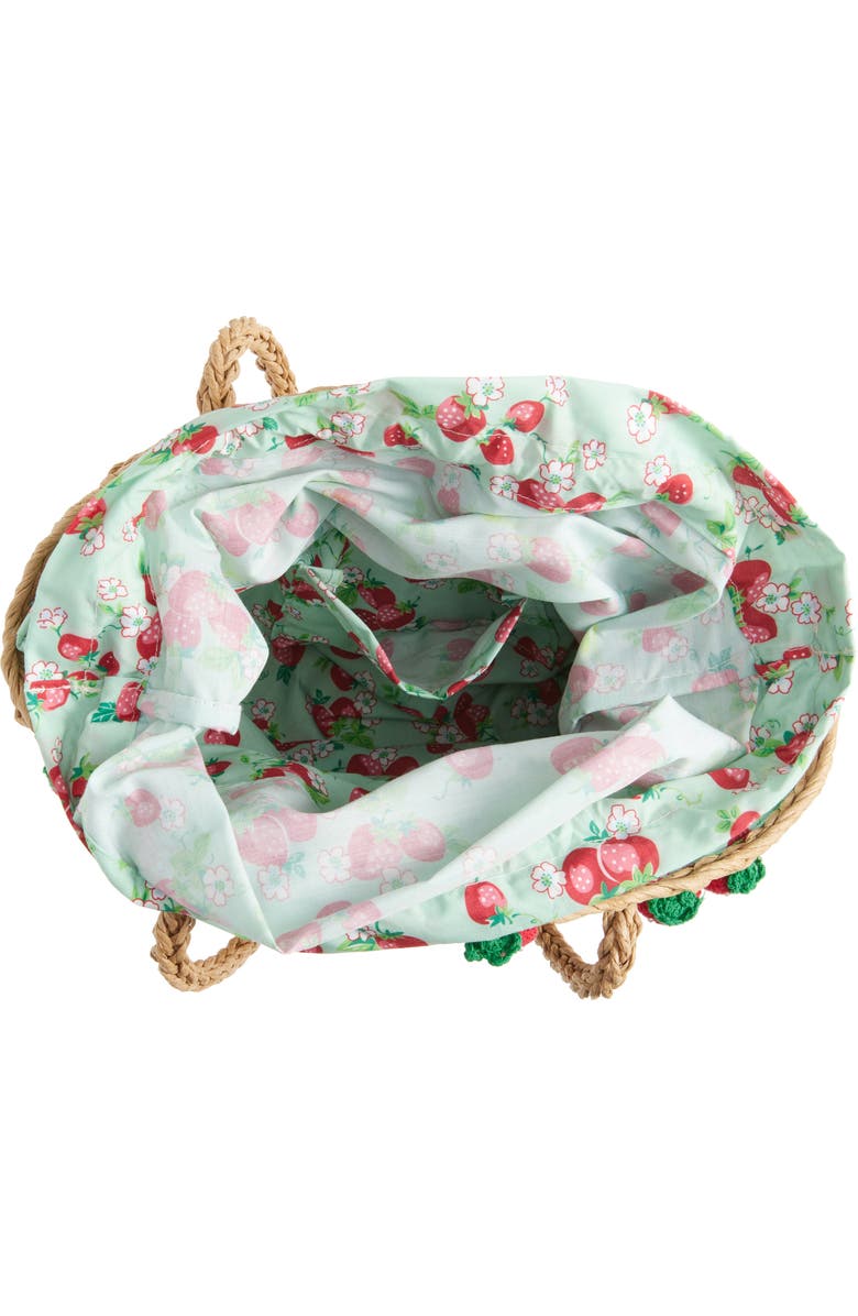 Ruby & Ry Kids' Strawberry Straw Handbag, Alternate, color, Natural Multi