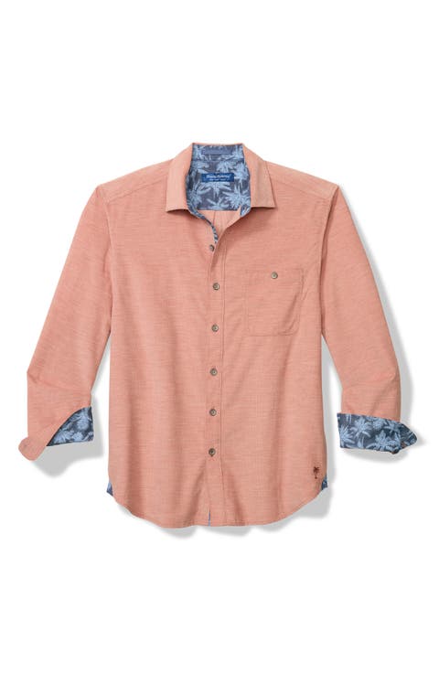 Coastline Cord Cotton Button-Up Shirt