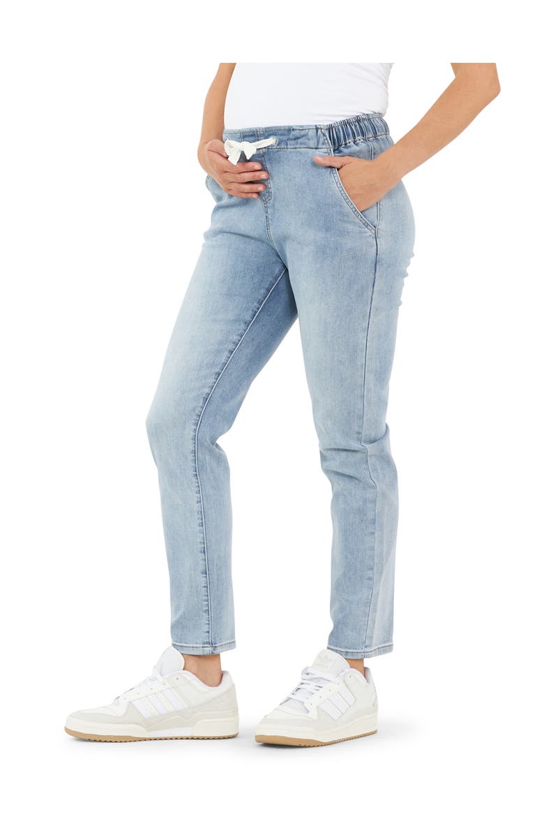 Ripe Maternity Denim Jogger, Alternate, color, Light Blue