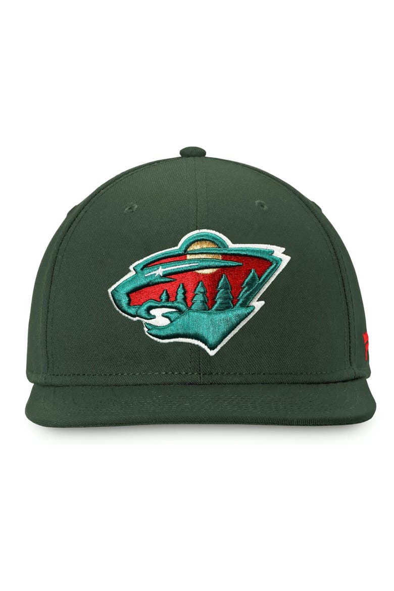 Men's Fanatics Branded Green Minnesota Wild Core Primary Logo Fitted Hat, Alternate, color, Green