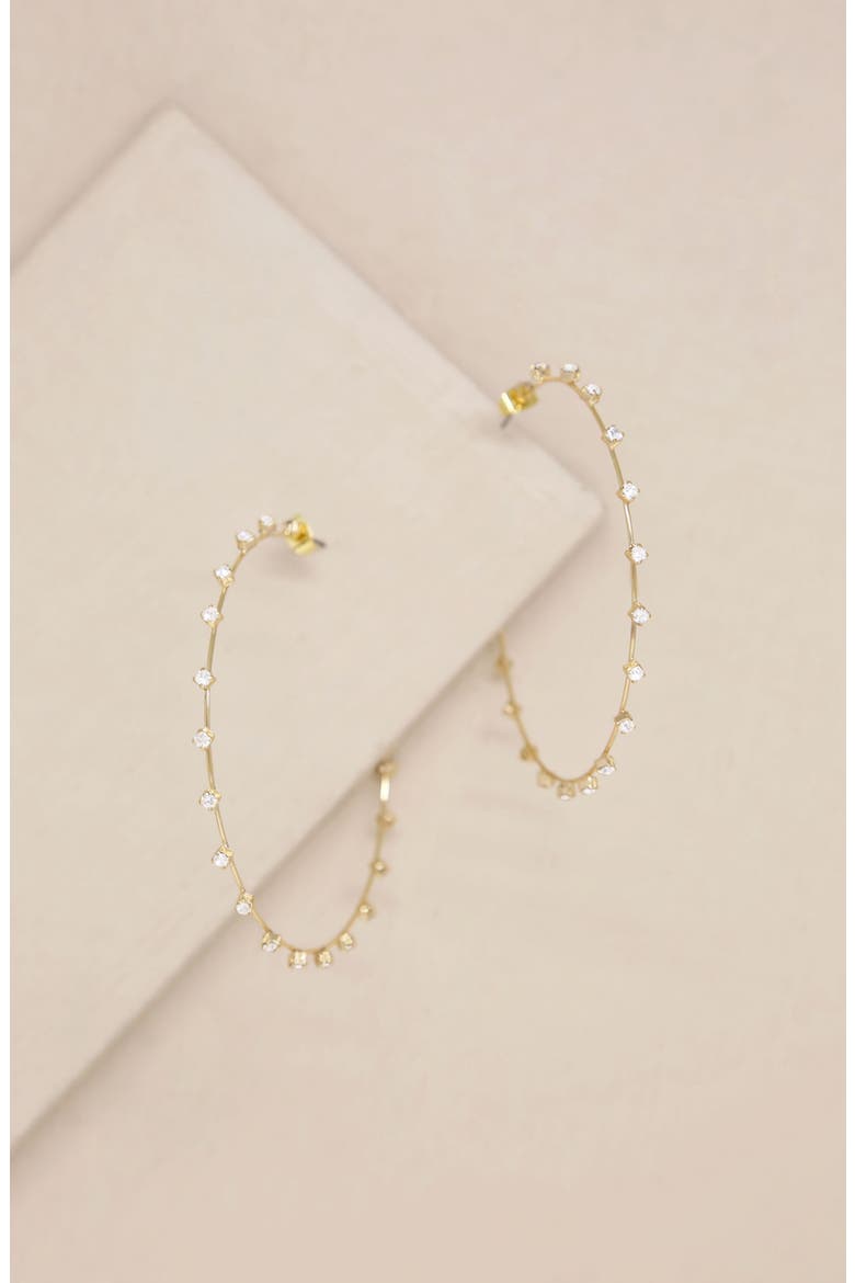 Large Sparkle Hoop Earrings, Alternate, color, GOLD