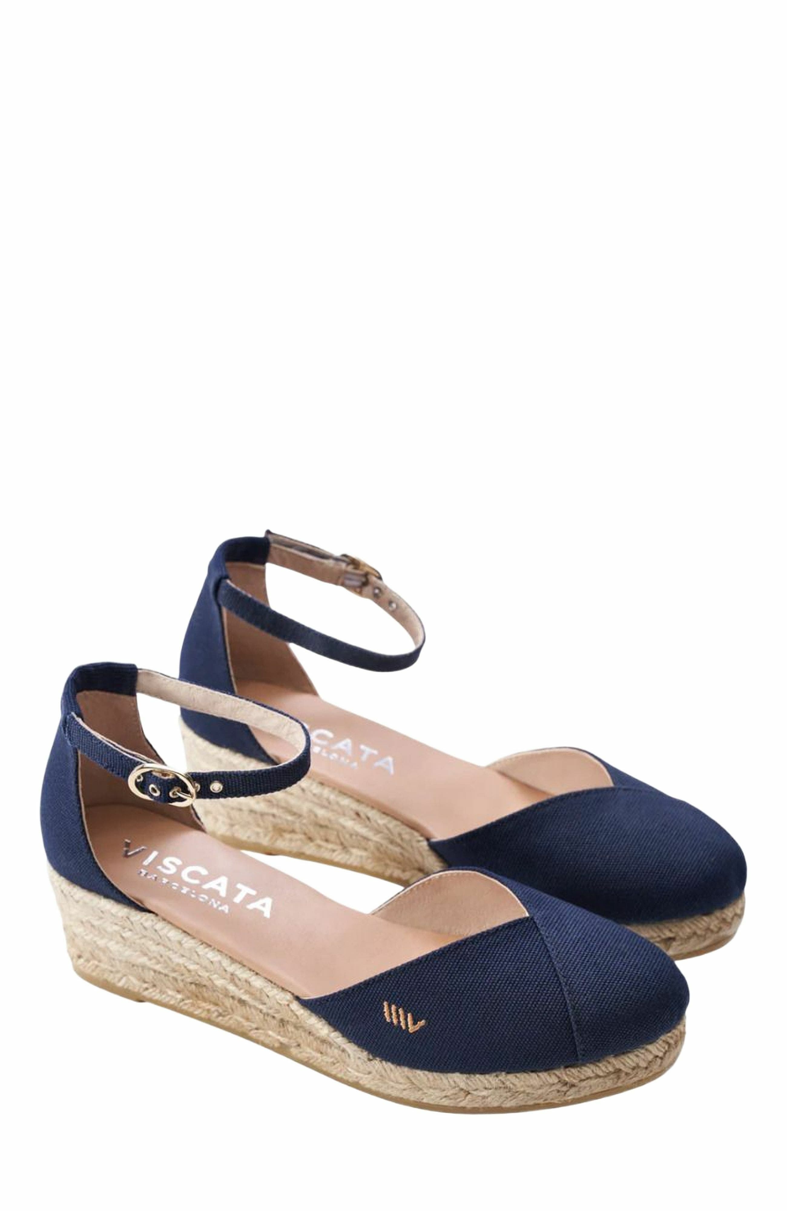 Formiga Canvas Espadrille Wedges, Alternate, color, Navy Blue