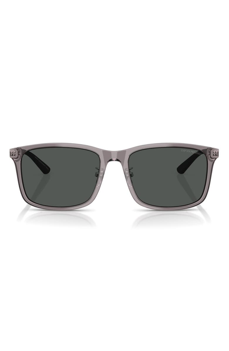 Emporio Armani 57mm Square Sunglasses, Main, color, 