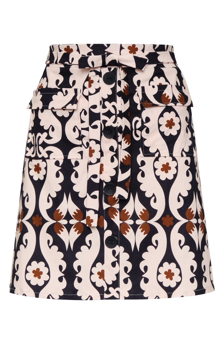 The Lulo Project Coco Paisley Stretch Cotton Miniskirt, Alternate, color, Maxi Paisley