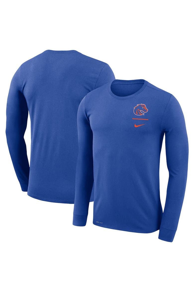 Men's Nike Royal Boise State Broncos Logo Stack Legend Performance Long Sleeve T-Shirt, Main, color, Royal