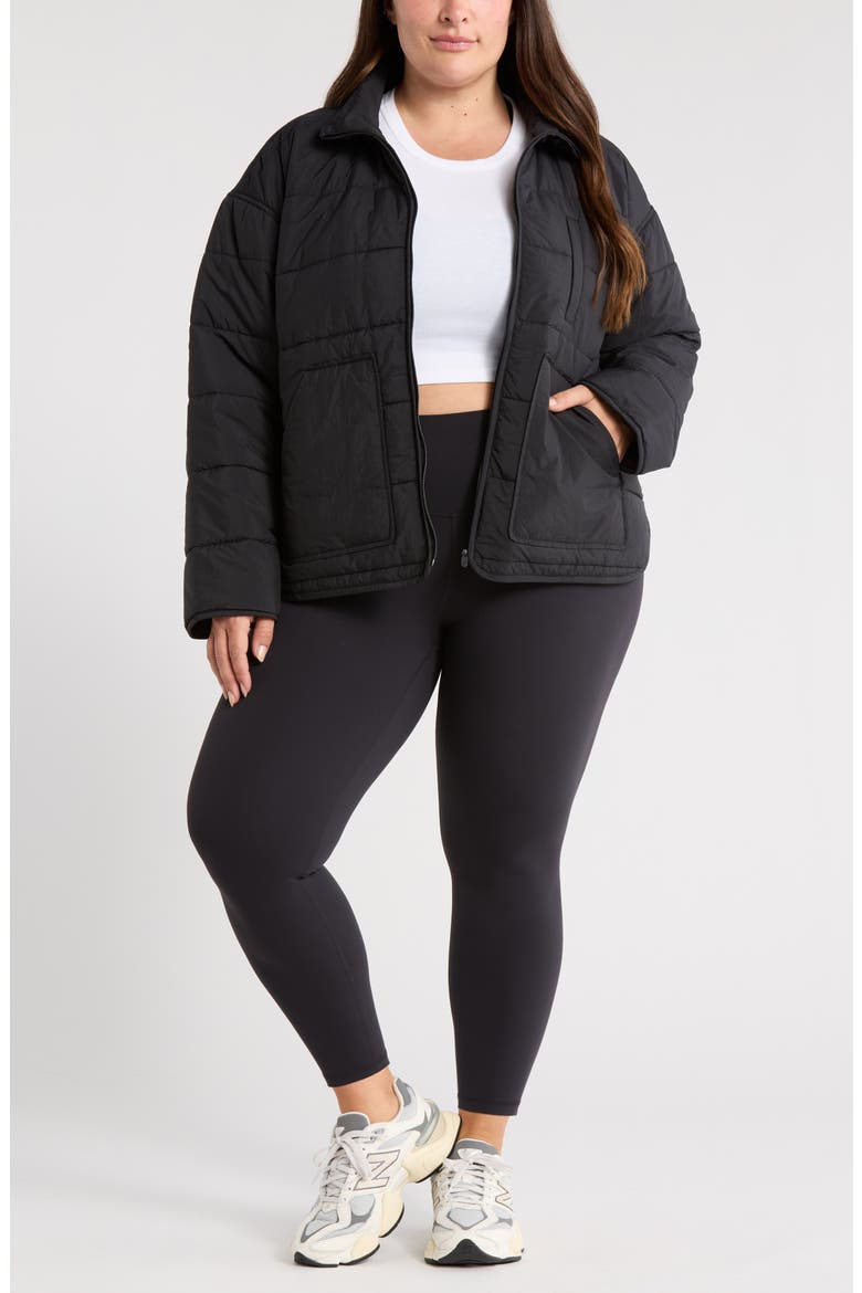 Quilted Packable Jacket, Alternate, color, BLACK