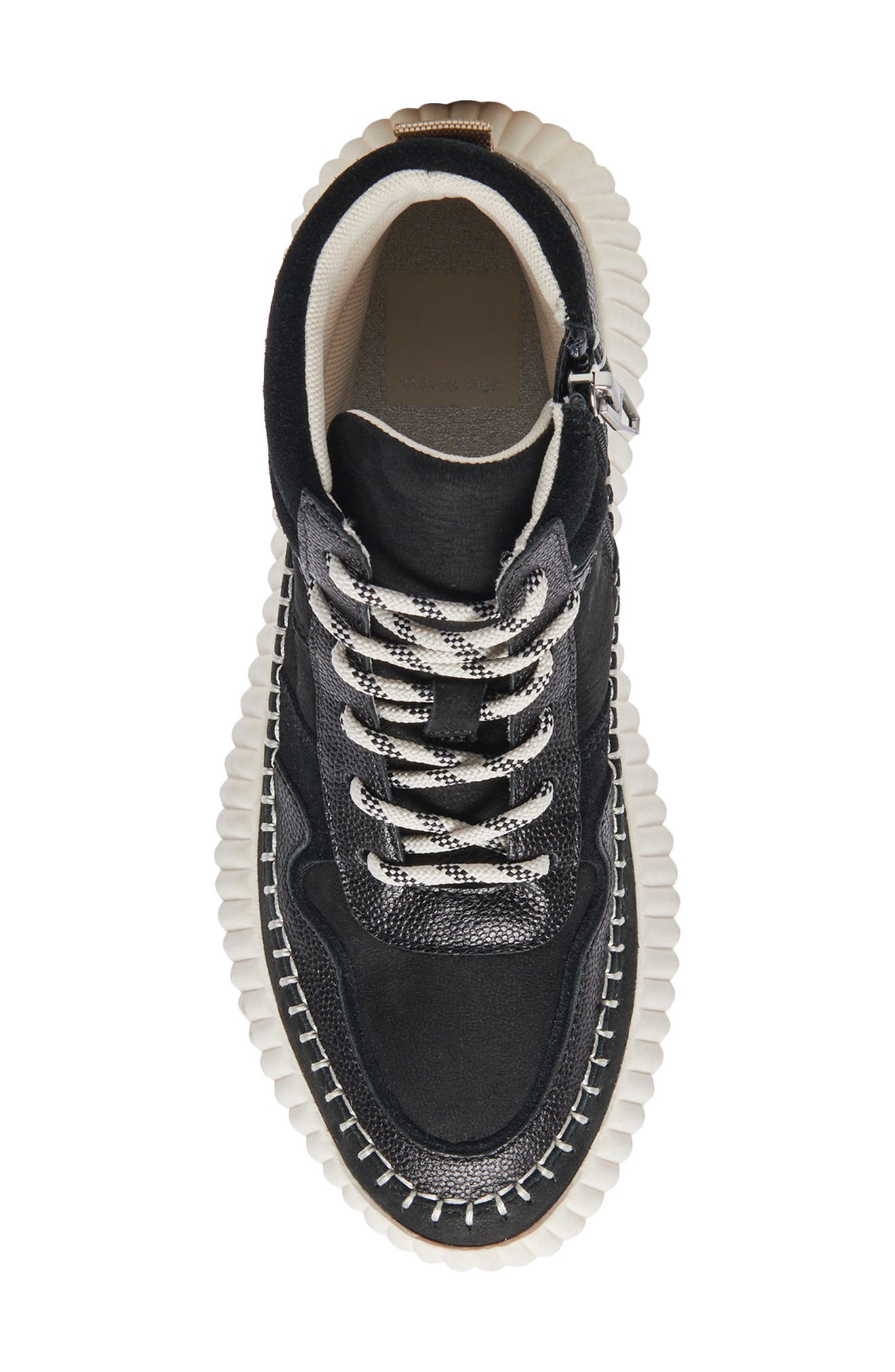 Dolce Vita Daley High Top Sneaker, Alternate, color, Black Multi Suede H2o