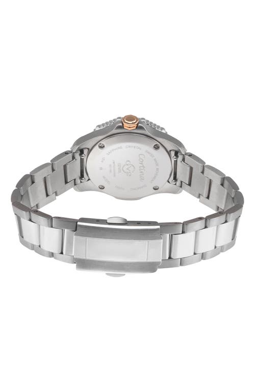 Gv2 Cortina Mother-of-pearl Diamond Bracelet Watch, 30mm In Metallic