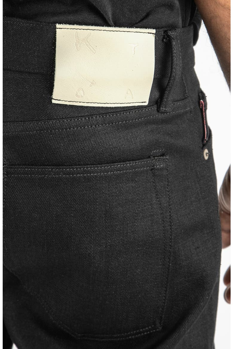 The Pen Slim 14-Ounce Stretch Selvedge Jeans, Alternate, color, BLACK RAW
