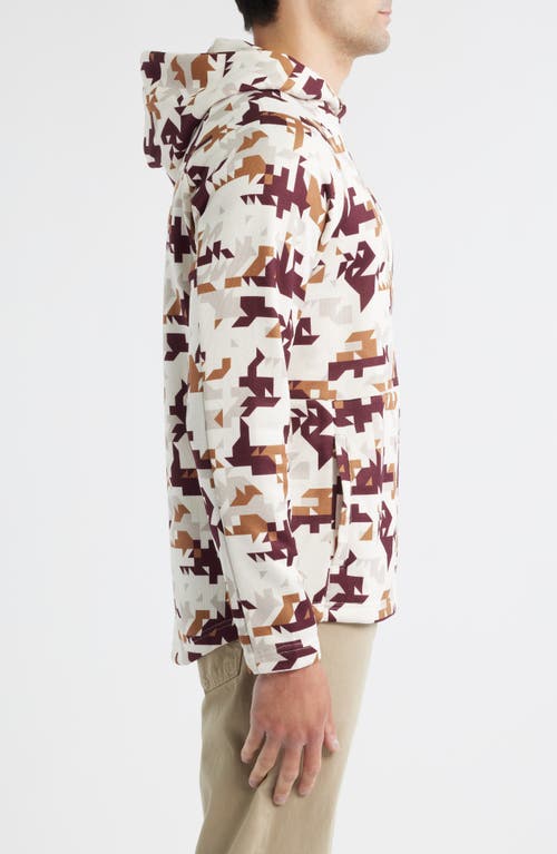 Swannies Matthew Geo Print Fleece Hoodie In Neutral